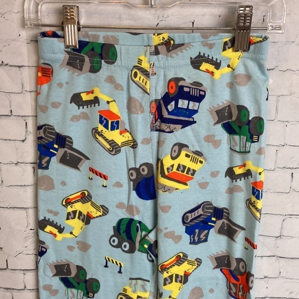Hanna Andersson Construction Trucks Tractors Long John Pajamas PJs 140 10 NWT
